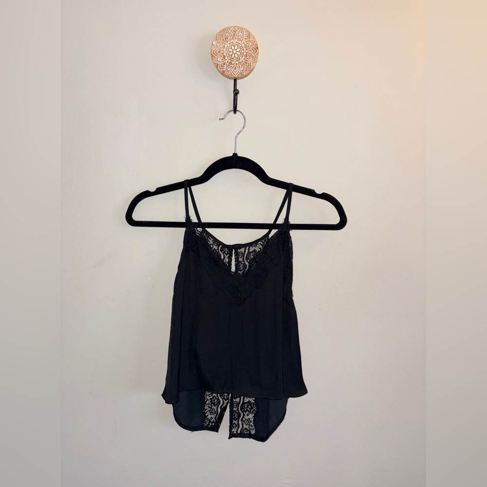 Forever 21 Black Top with Lace Trim
